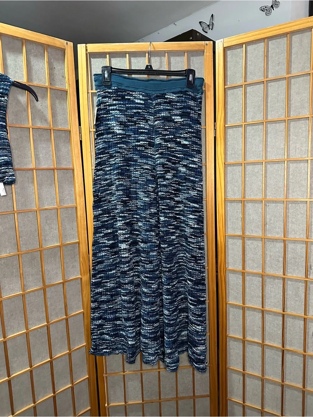 Free People Multi Color Teal Blue 2 Piece Set
